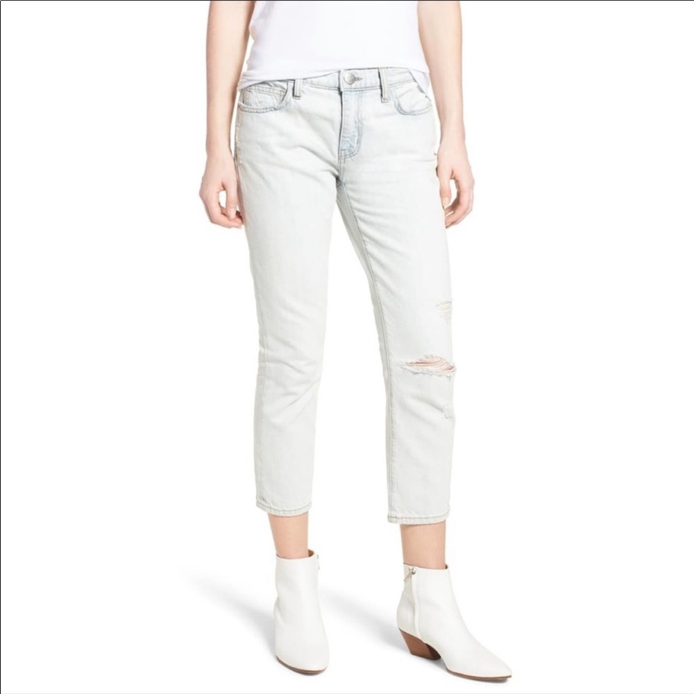 Current/Elliott The Cropped Straight Jeans 31 NWT